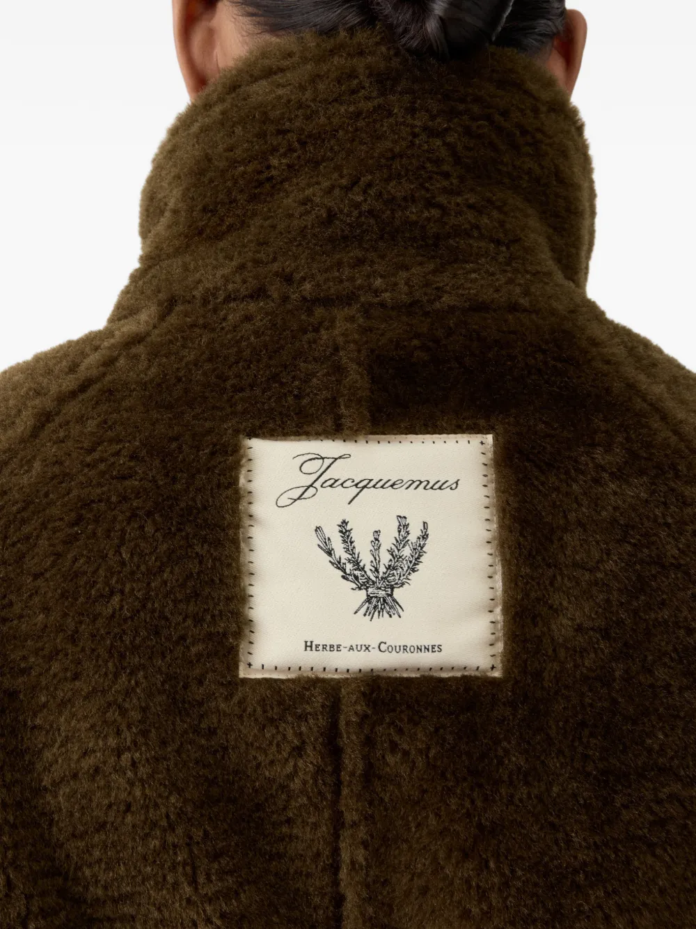 Jacquemus The Fernando jack met imitatiebont Bruin