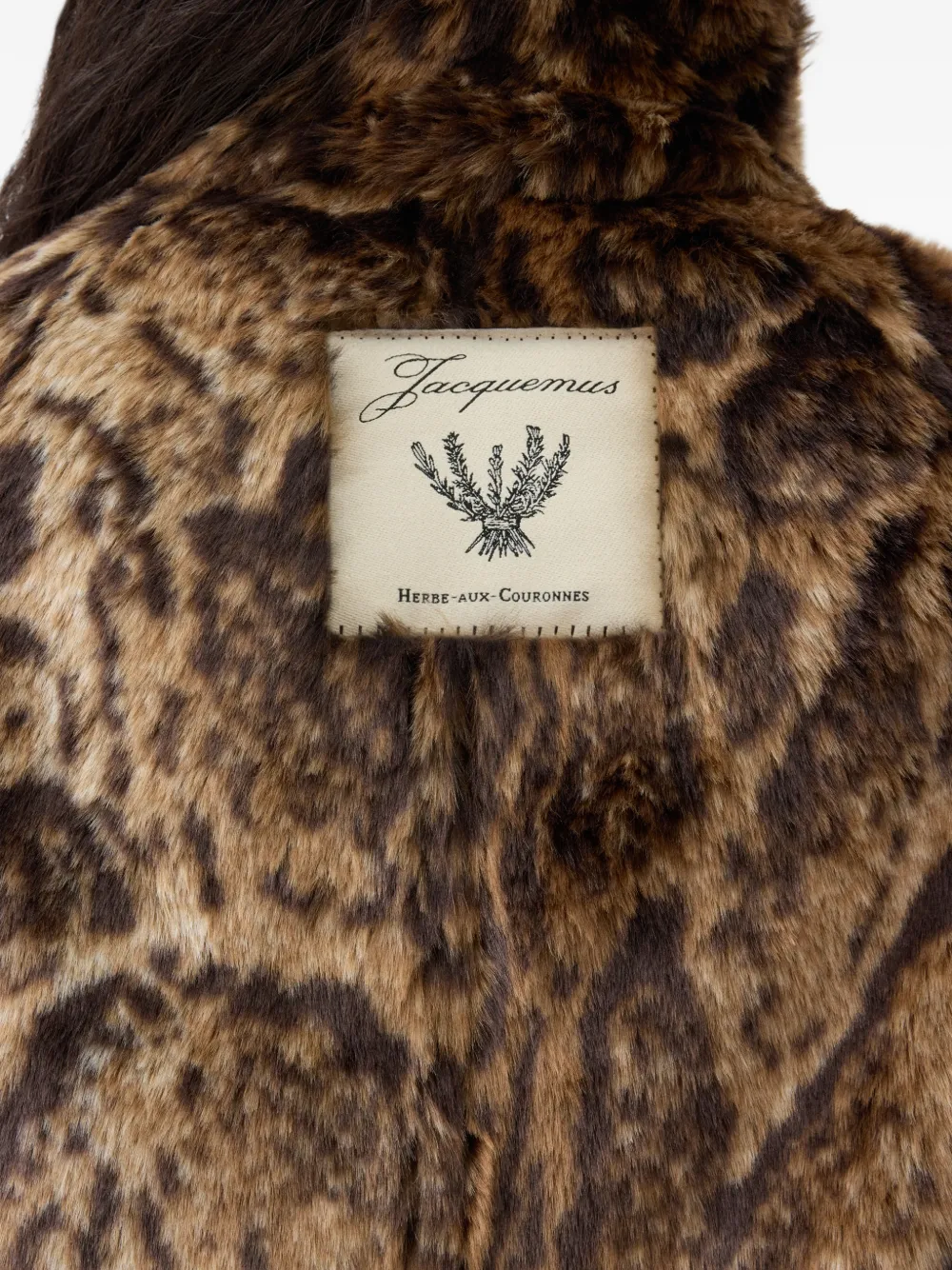 Jacquemus Le Fernando Faux-fur Jacket In Animal Print