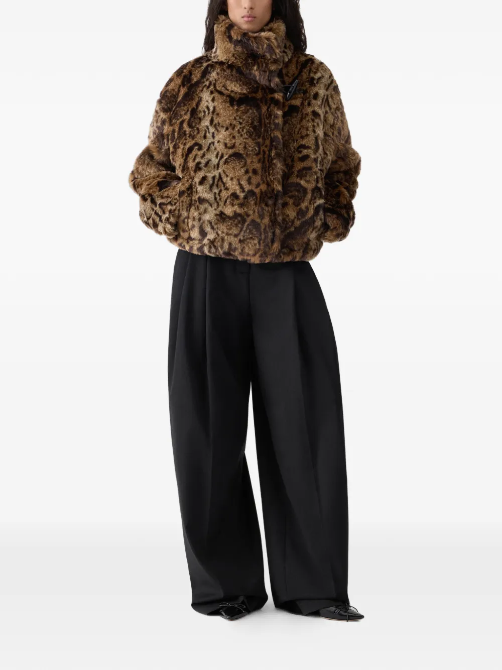 Jacquemus Le Fernando Faux-fur Jacket In Animal Print