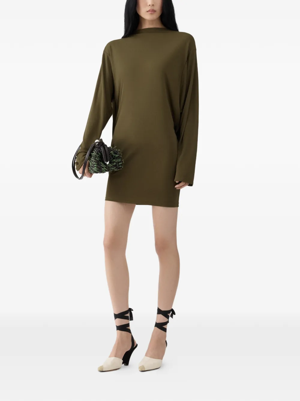 Jacquemus Mistral jurk met gedrapeerde rug Groen