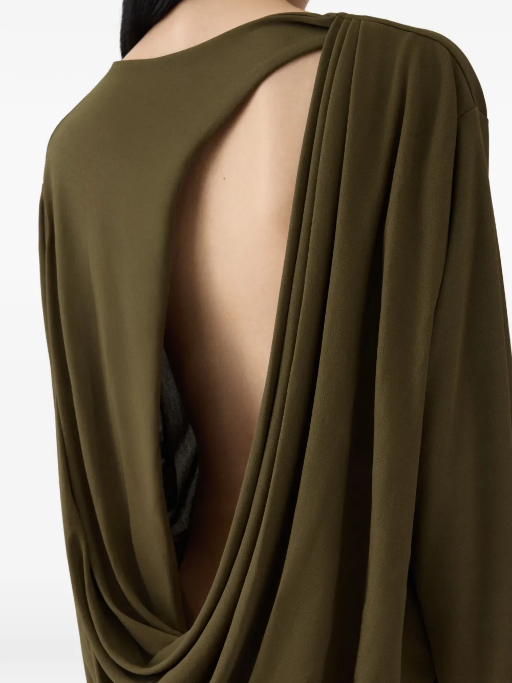 Jacquemus Mistral jurk met gedrapeerde rug Groen