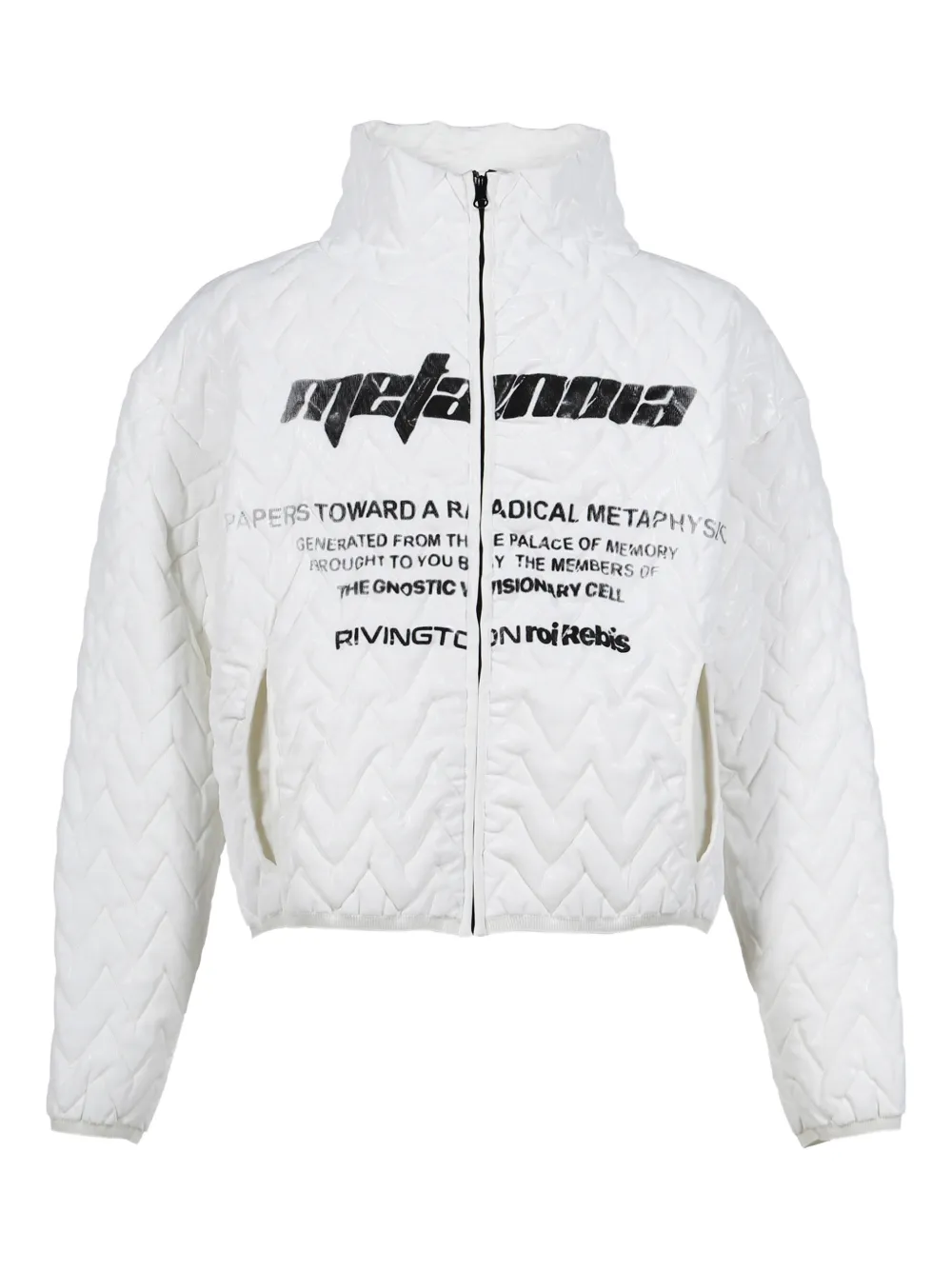 RRR123 quilted zip jacket | White | Image 1