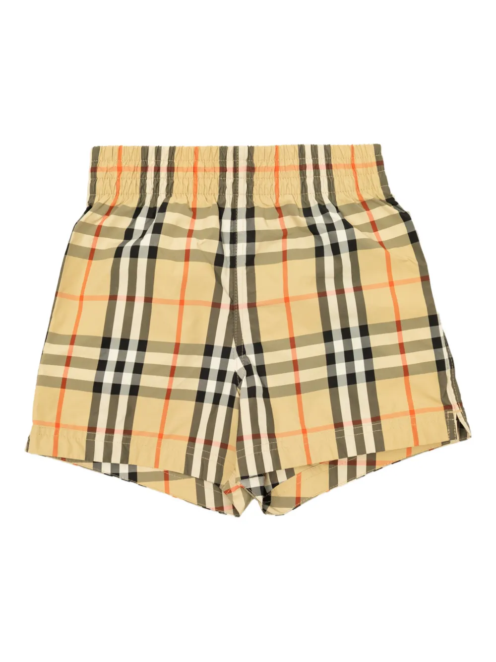 Burberry Kids check-pattern swim shorts - Toni neutri