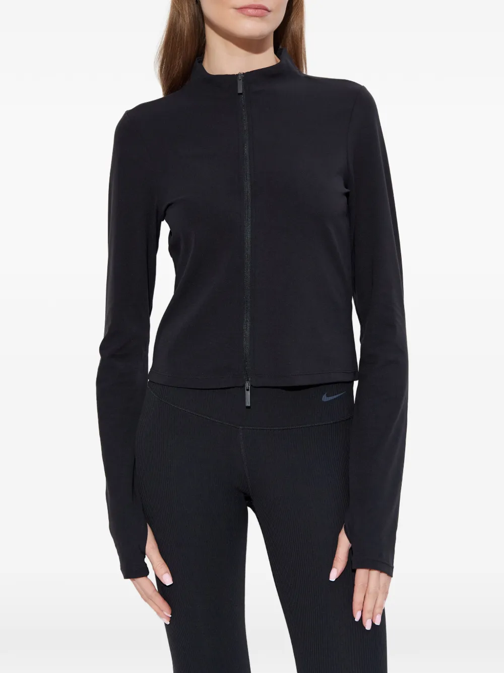 Nike Sweater met rits en lange mouwen Zwart