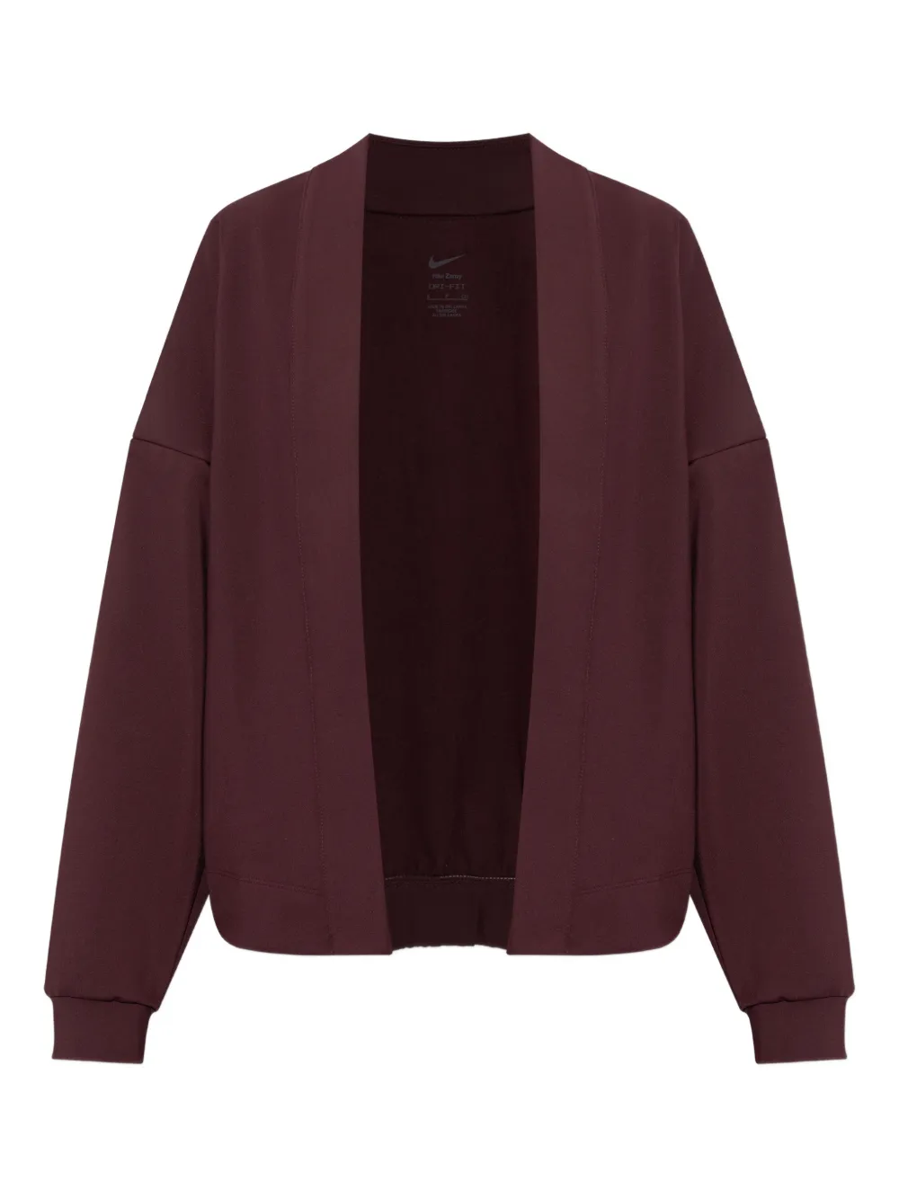 Nike logo collarless cardigan - Rosso