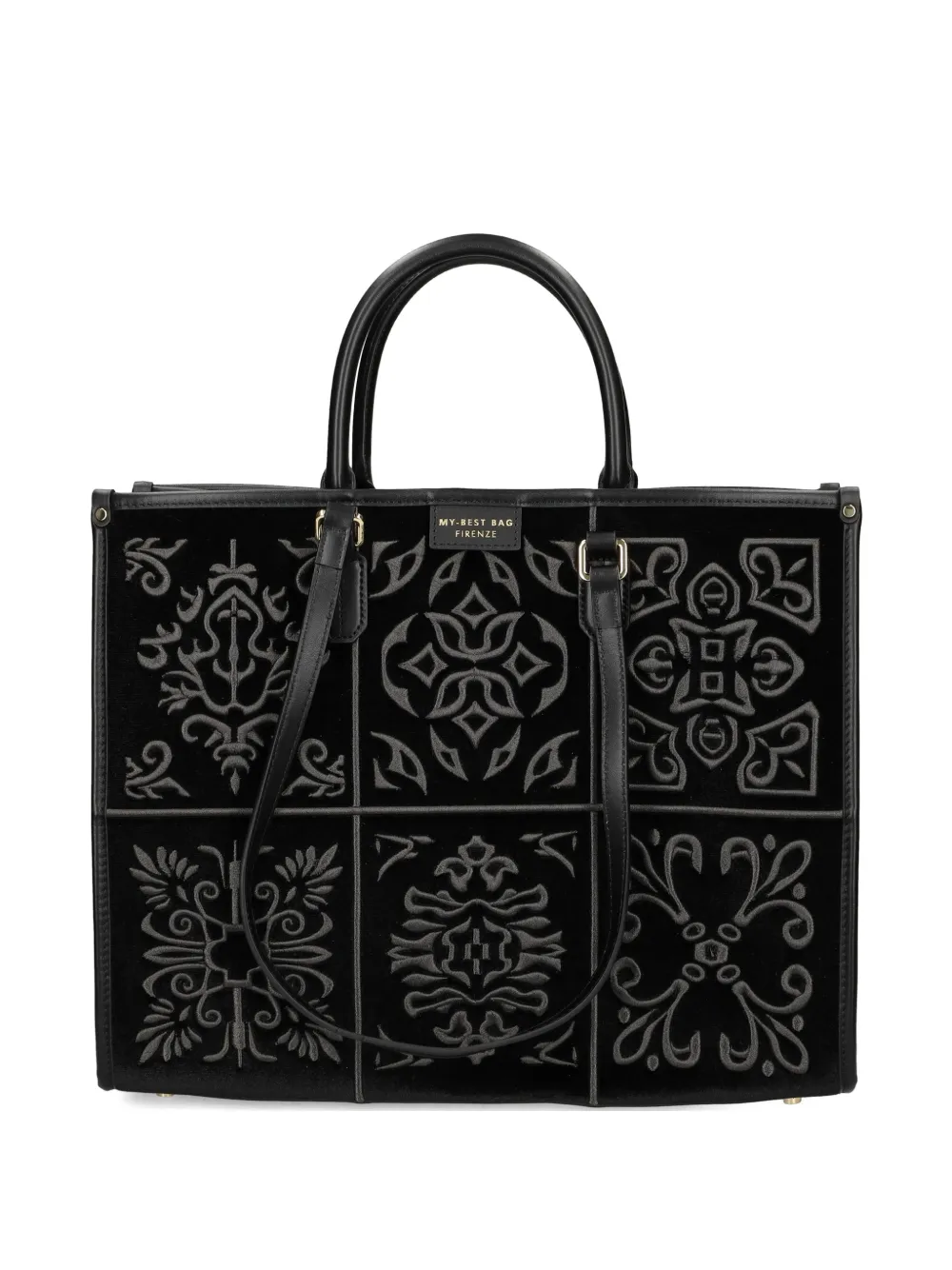 MY BEST BAG patterned tote bag | Black | Image 1
