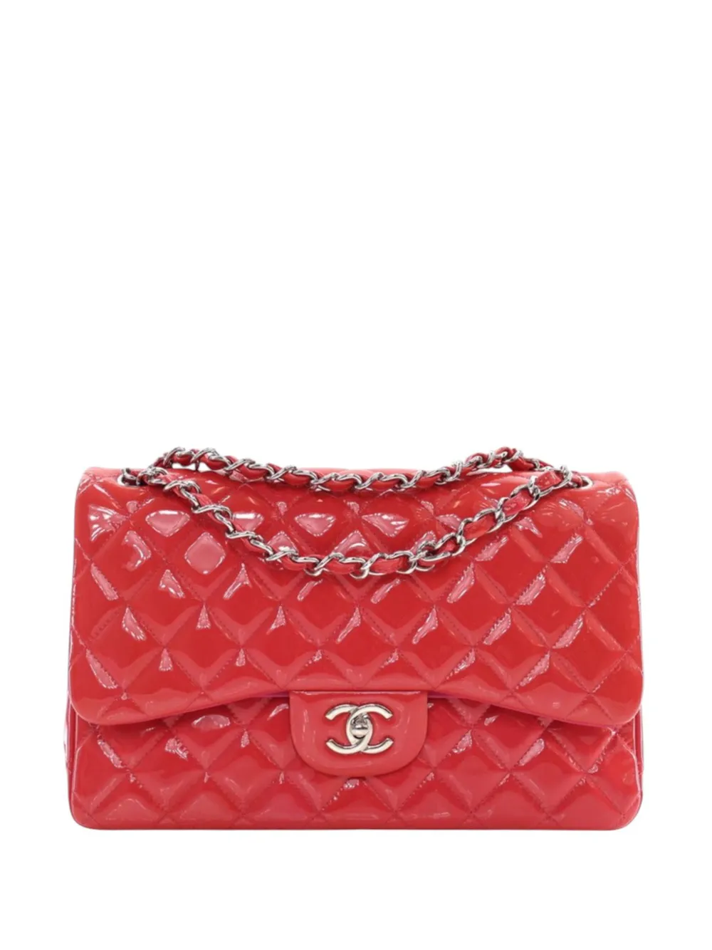 CHANEL Pre-Owned 2014 Jumbo Classic Patent Double Flap shoulder bag - Rosa
