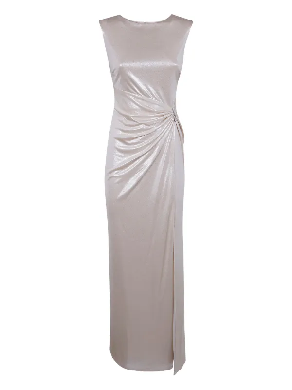 lauren ralph lauren ruched dress Lauren Ralph Lauren ILIANNE SLEEVELESS GOWN, NUDE & NEUTRALS / 0