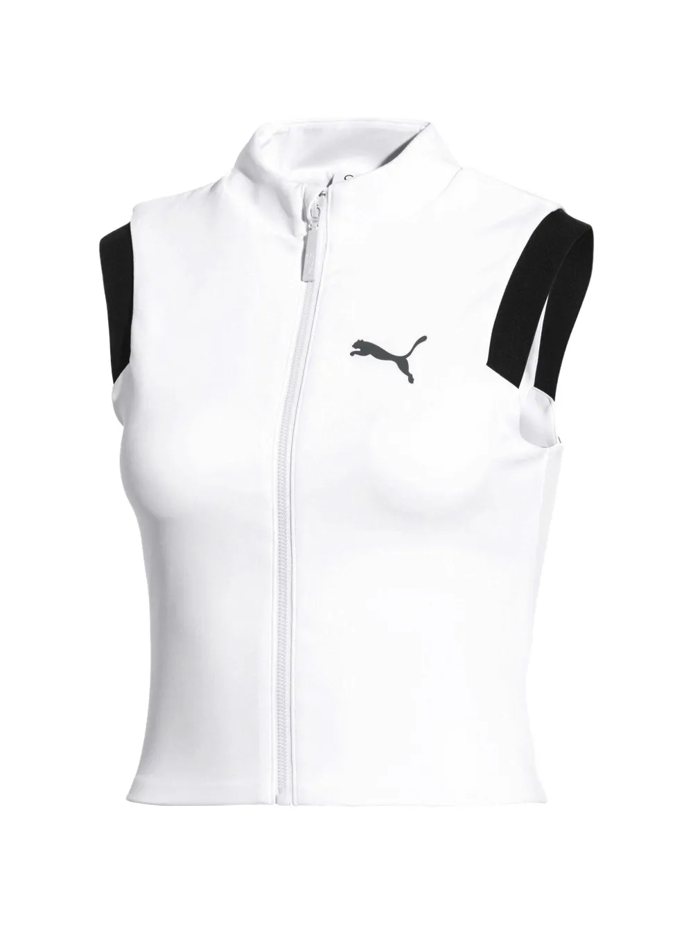 PUMA Selena Gomez Cropped-Top mit Reißverschluss - Weiß