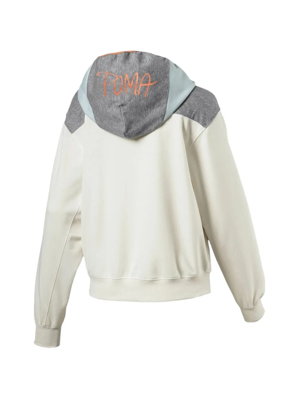 PUMA Hoodie met logodetail en lange mouwen Beige