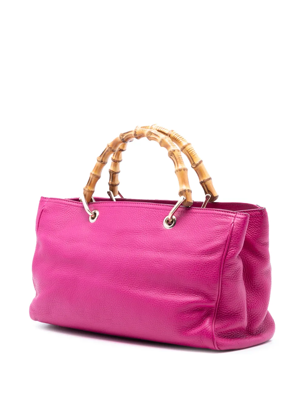 2016-2025 Medium Calfskin Bamboo Shopper Satchel