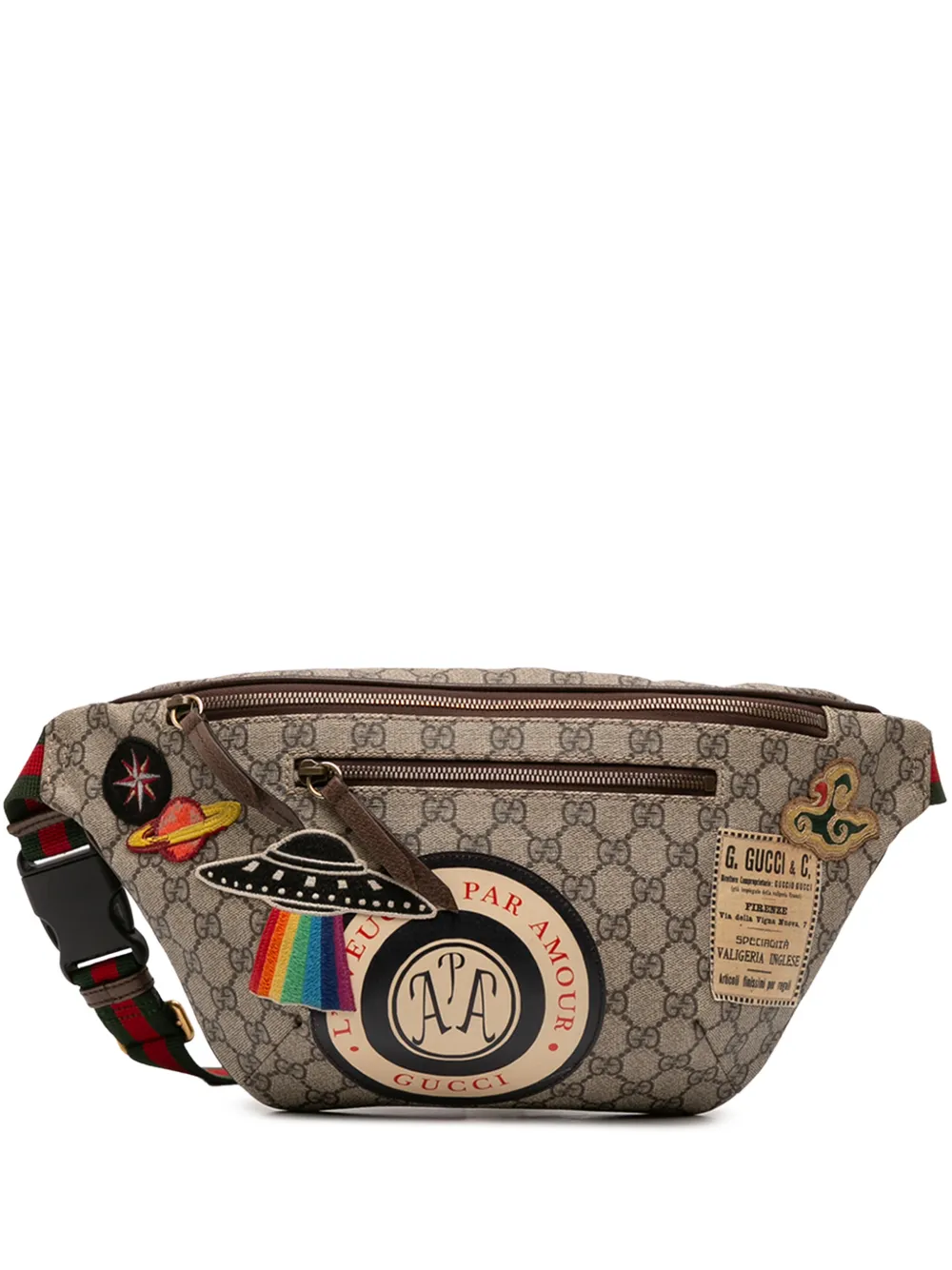 Gucci Pre-Owned Marsupio Courrier in tessuto GG Supreme 2016-2025 - Marrone