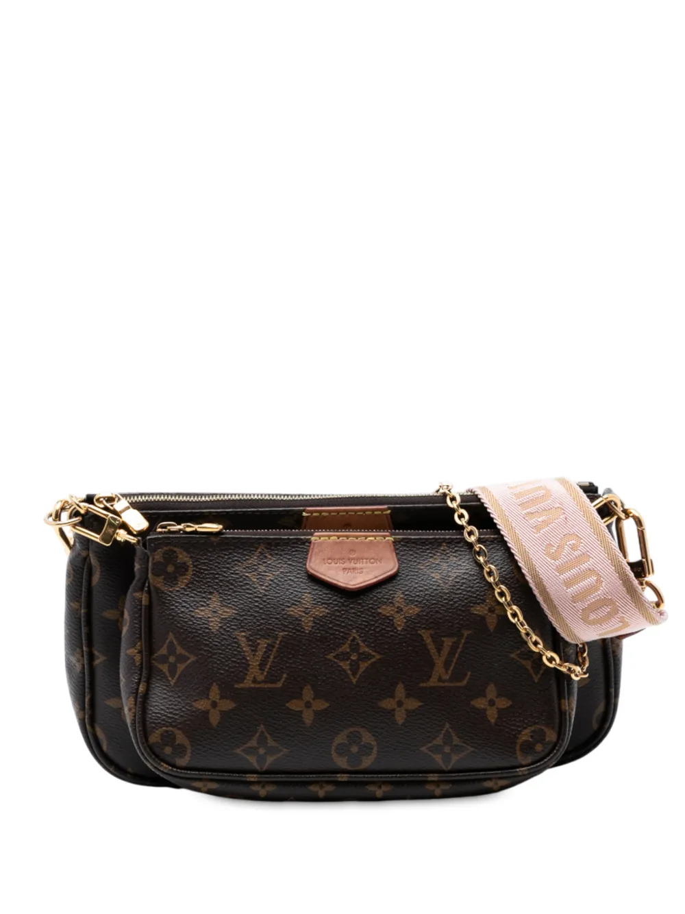 Louis Vuitton Pre-Owned Borsa a tracolla Multi Pochette Accessoires con monogramma 2020 - Marrone