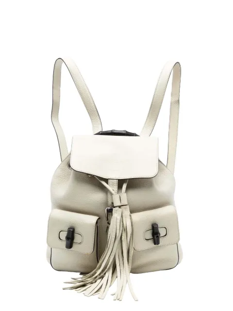 Gucci Pre-Owned 2016-2025 Leather Bamboo Tassel backpack