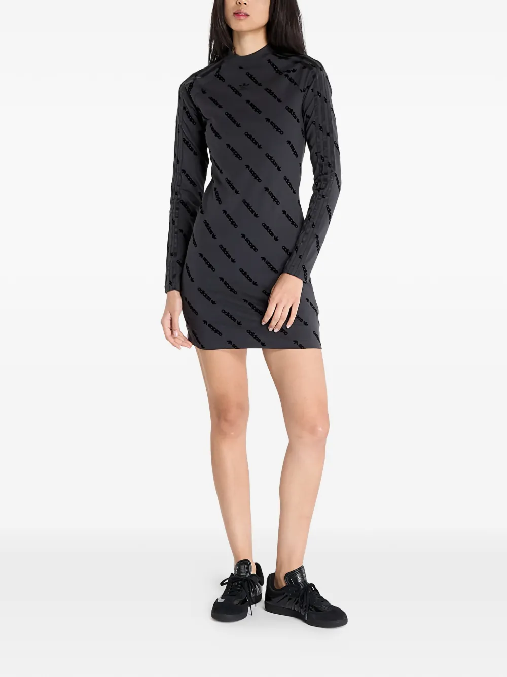 adidas monogram dress - Grigio