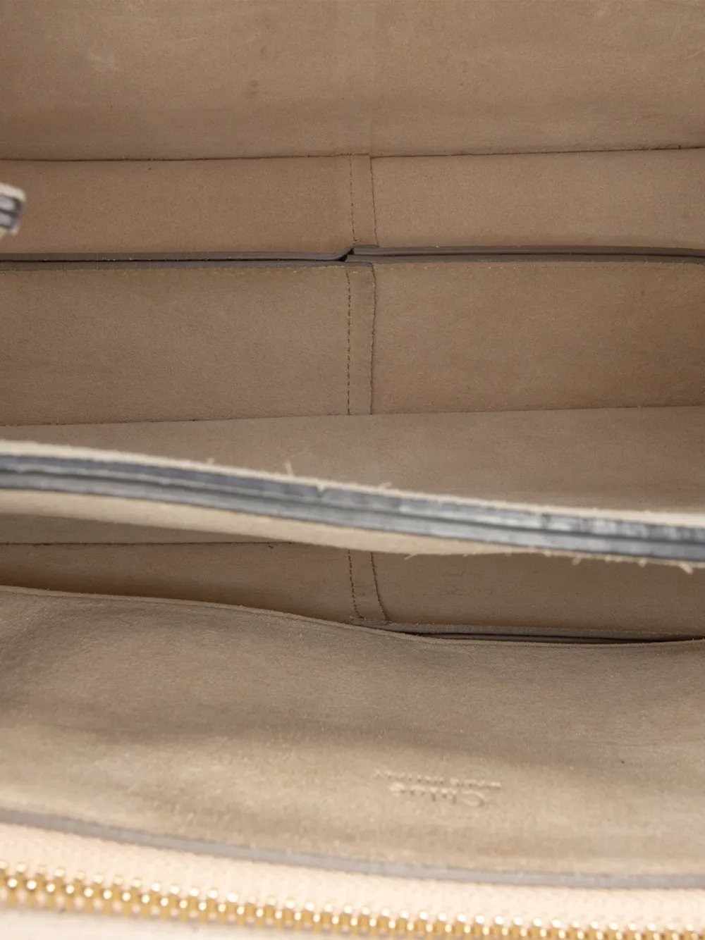 CHLOÉ Pre-owned 2010-2025 Medium Studded Suede And Calfskin Faye Crossbody Bag In Black