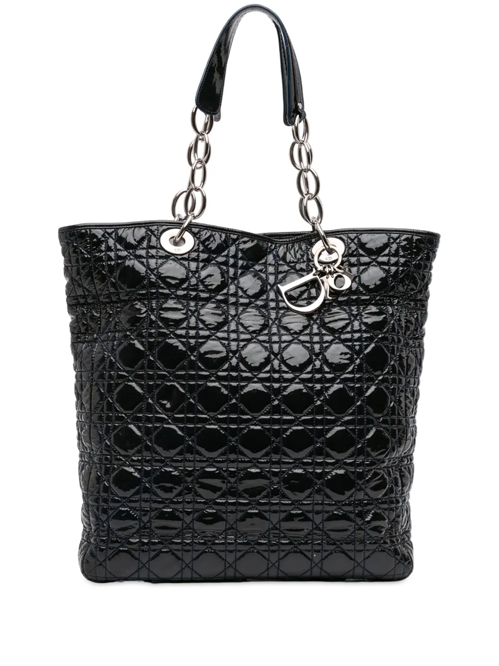 Christian Dior Pre-Owned 2008 Large Patent Cannage Soft Shopper tote bag | Black | Image 1