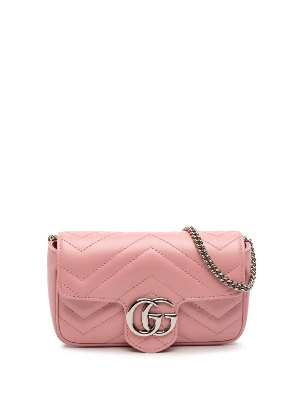Gucci Pre-Owned 2016-2025 Mini GG Marmont Matelasse Leather Flap crossbody bag - Rosa