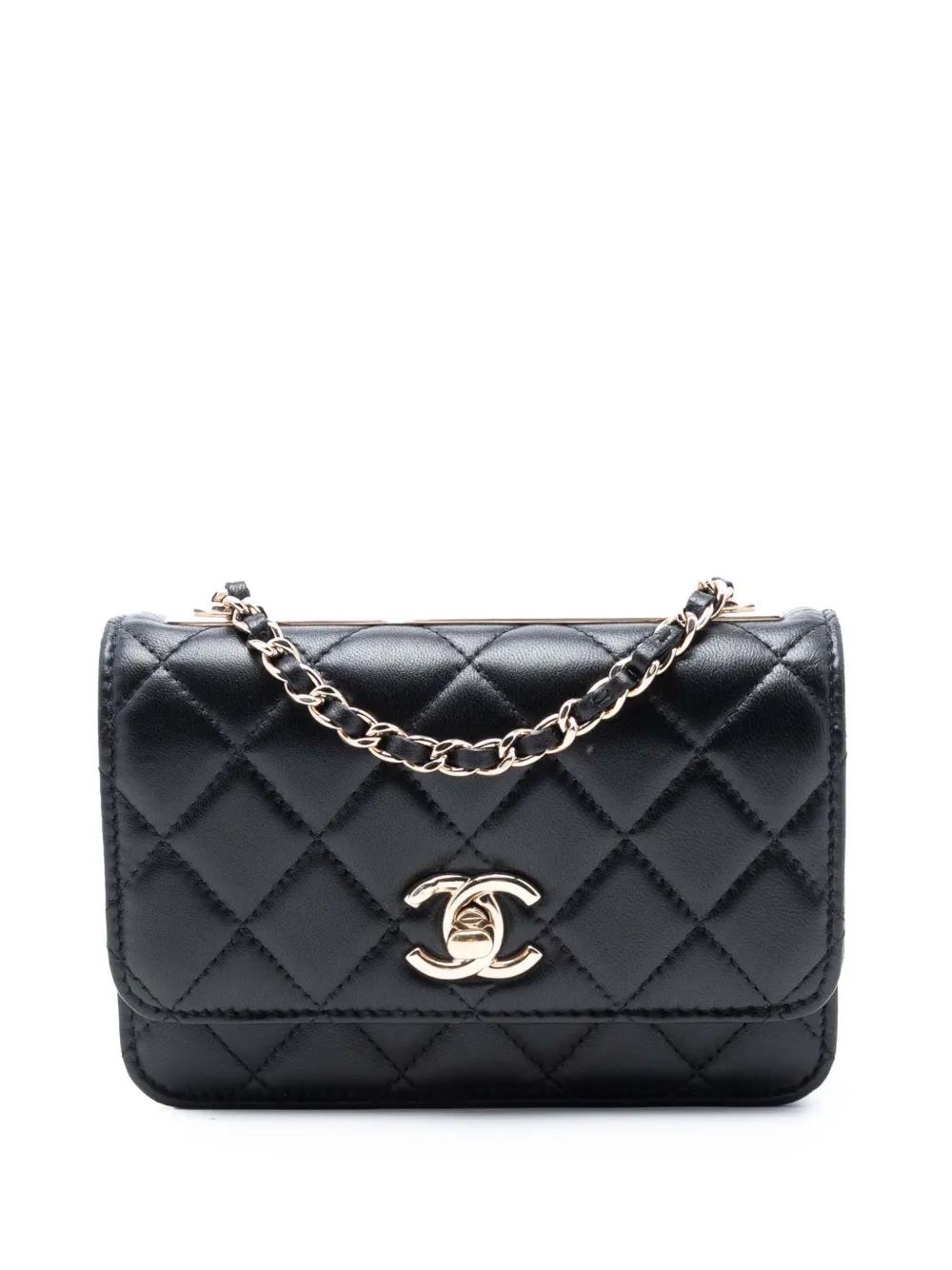 CHANEL Pre-Owned 2020 Mini Lambskin Trendy CC Wallet On Chain crossbody bag - Nero
