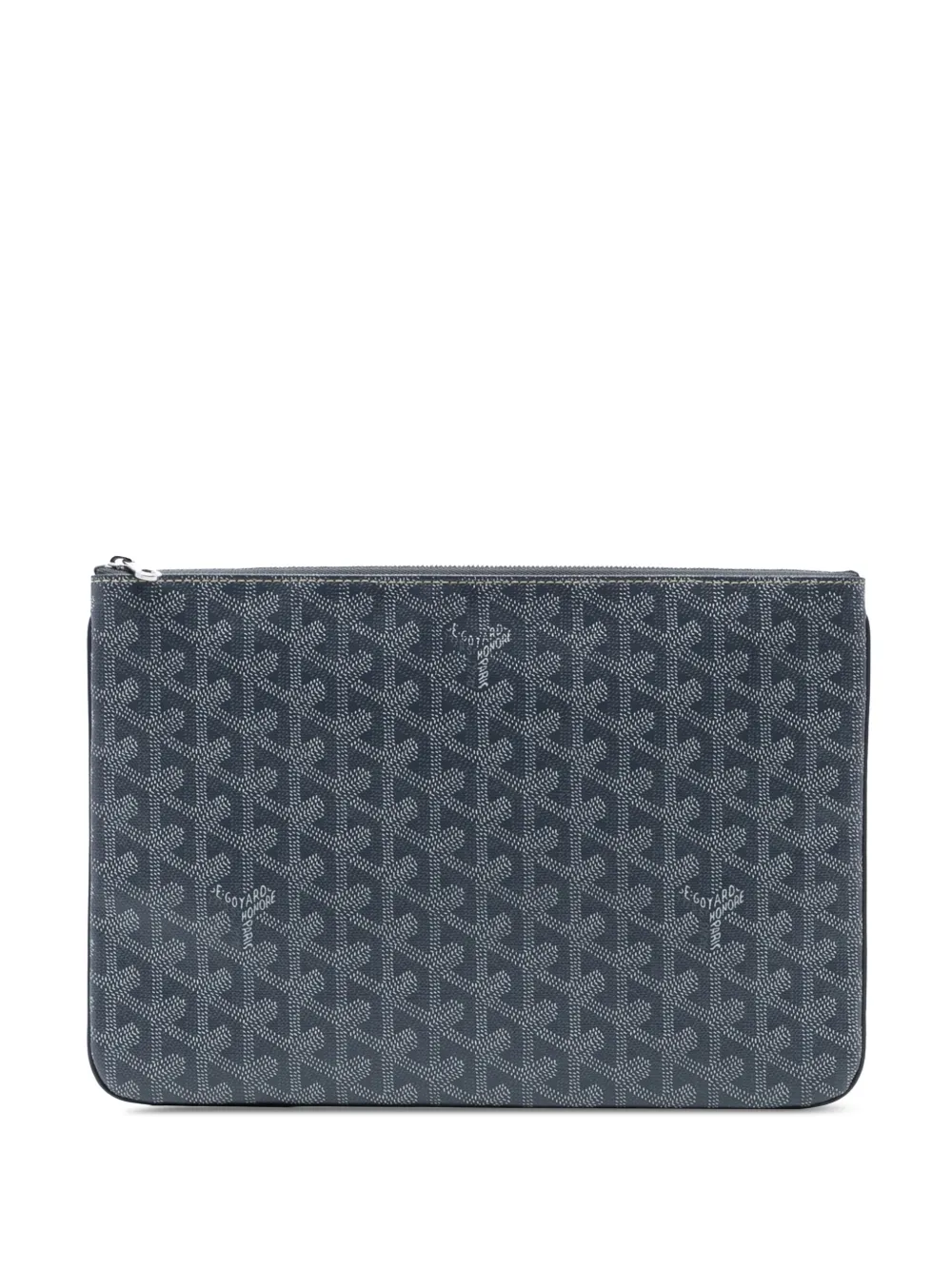Pre-owned Goyard 2017 Ine Senat Mm Clutch Bag In Gray
