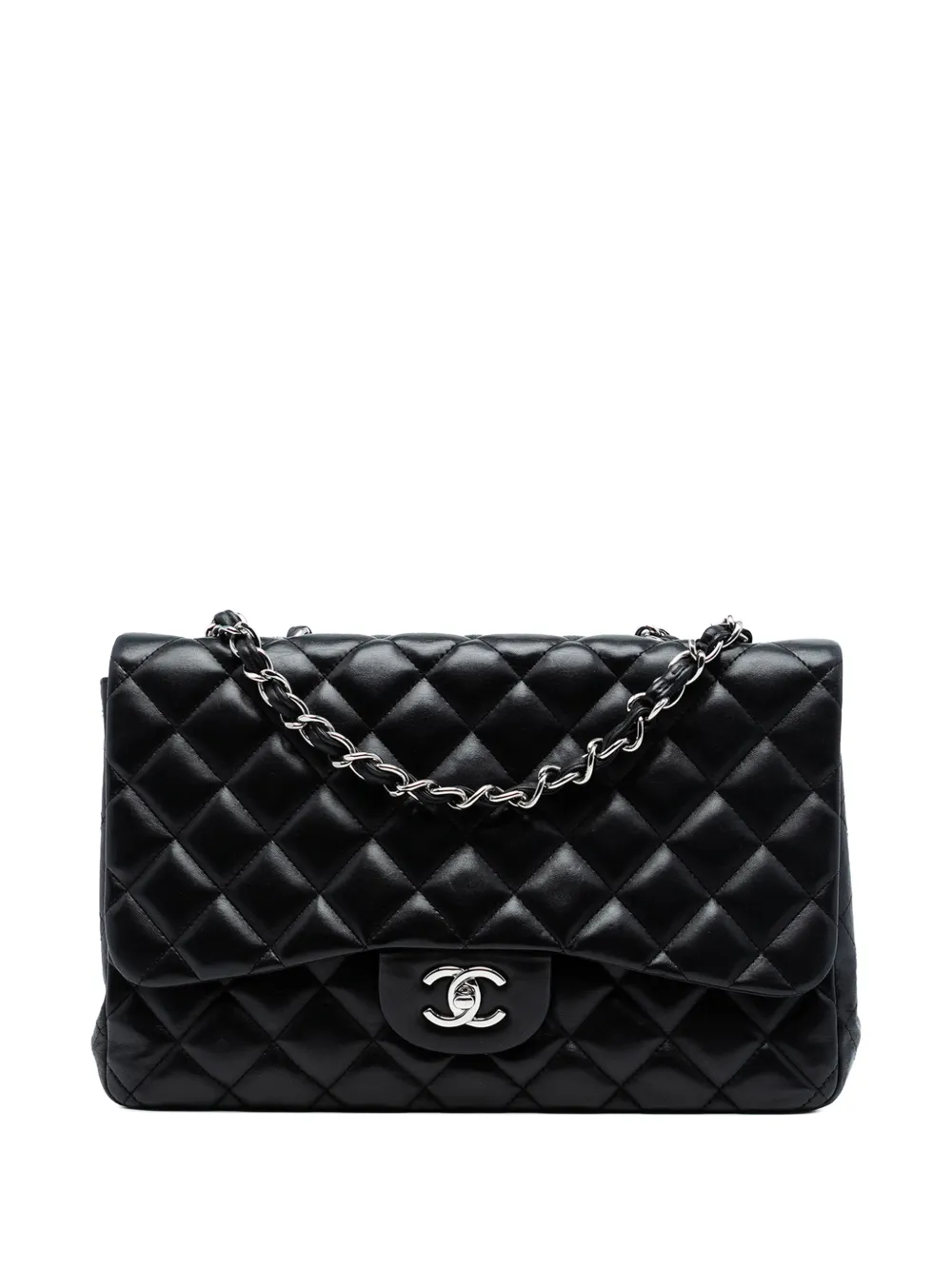 CHANEL Pre-Owned 2009-2010 Jumbo Classic Lambskin Single Flap shoulder bag - Nero