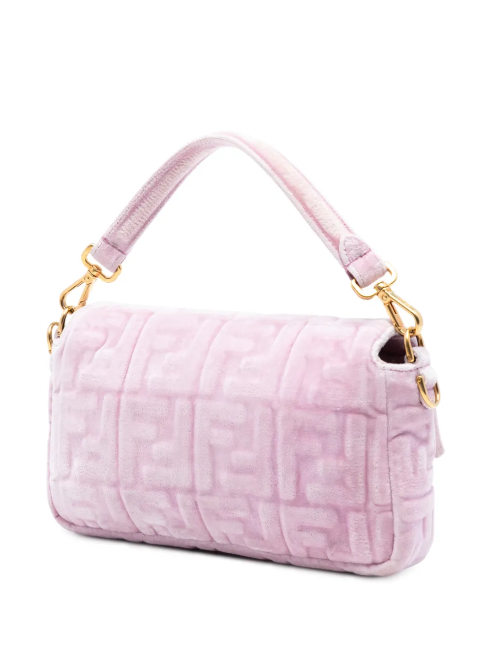 2010-2025 Zucca Embossed Velvet Baguette Satchel
