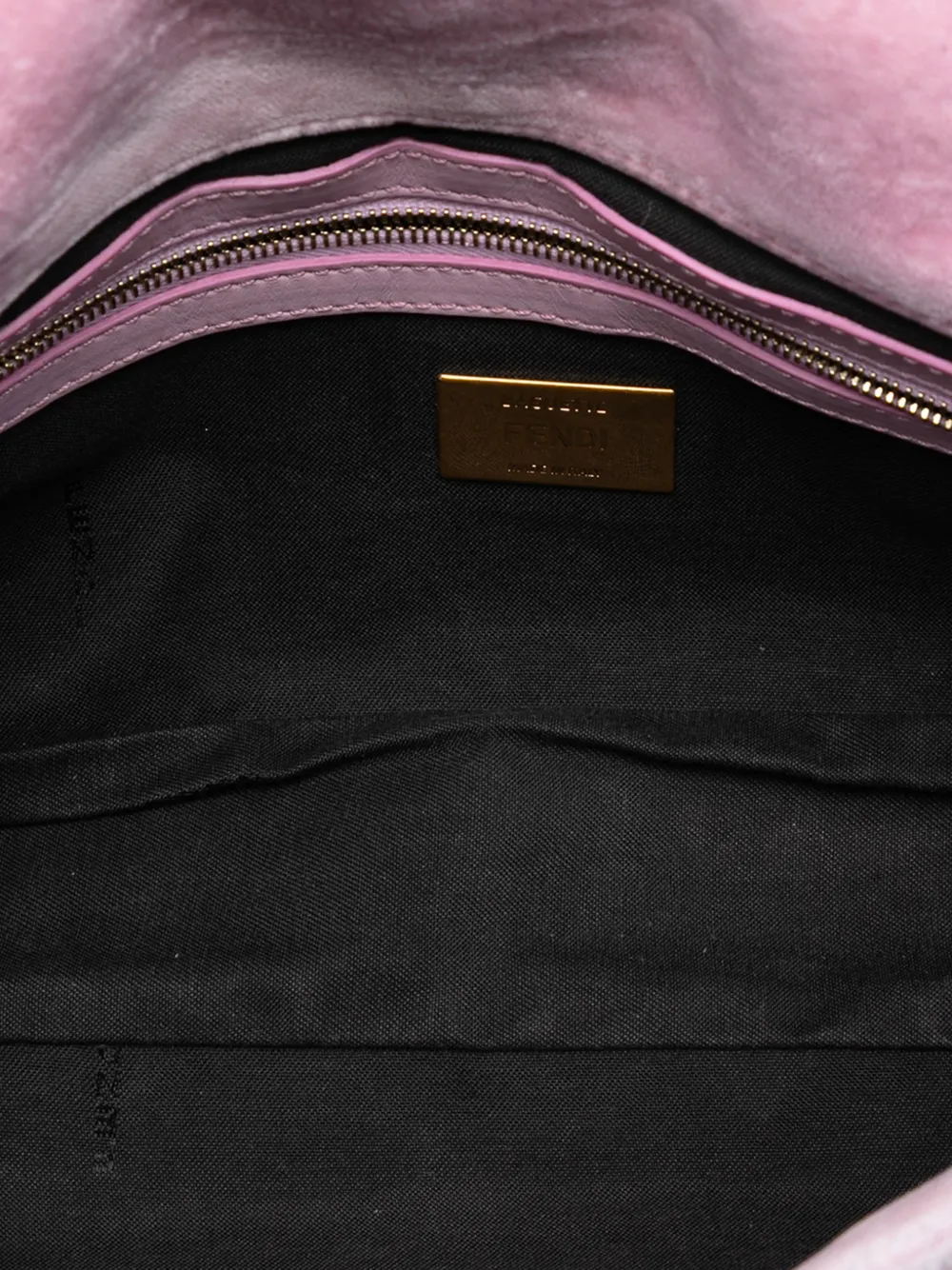 2010-2025 Zucca Embossed Velvet Baguette Satchel