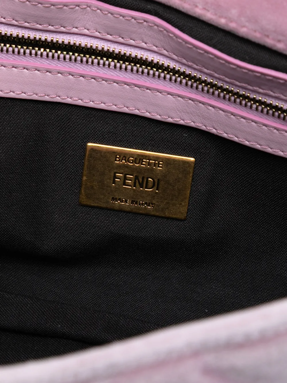 2010-2025 Zucca Embossed Velvet Baguette Satchel