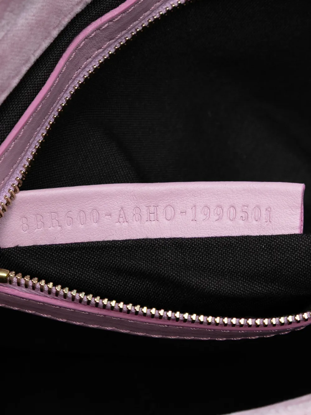 2010-2025 Zucca Embossed Velvet Baguette Satchel