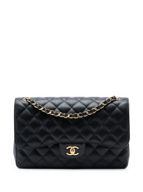 CHANEL Pre-Owned bolsa de hombro Classic Double Flap jumbo de piel caviar 2016-2017