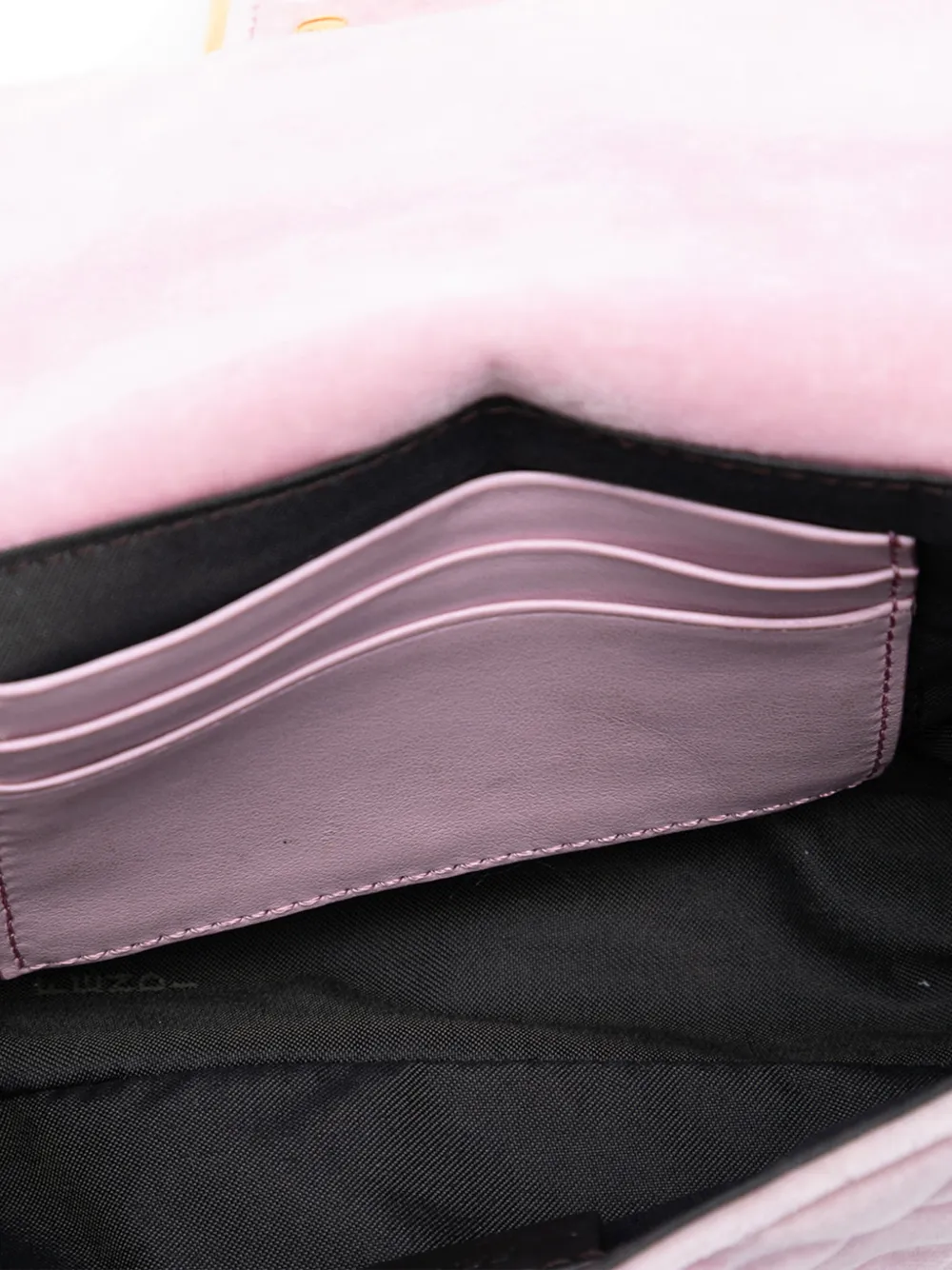 Pre-owned Fendi 2010-2025 Mini Zucca Embossed Velvet Baguette Satchel In Pink