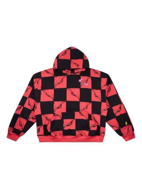ANTI PROMO check-pattern hoodie