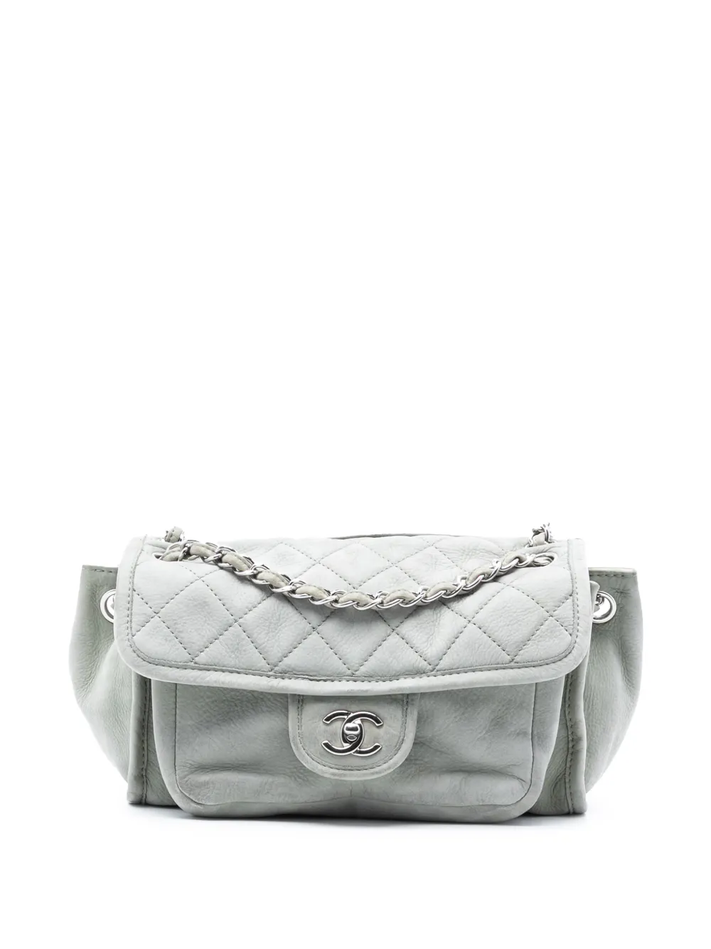 CHANEL Pre-Owned 2012 Calfskin French Riviera shoulder bag - Grigio