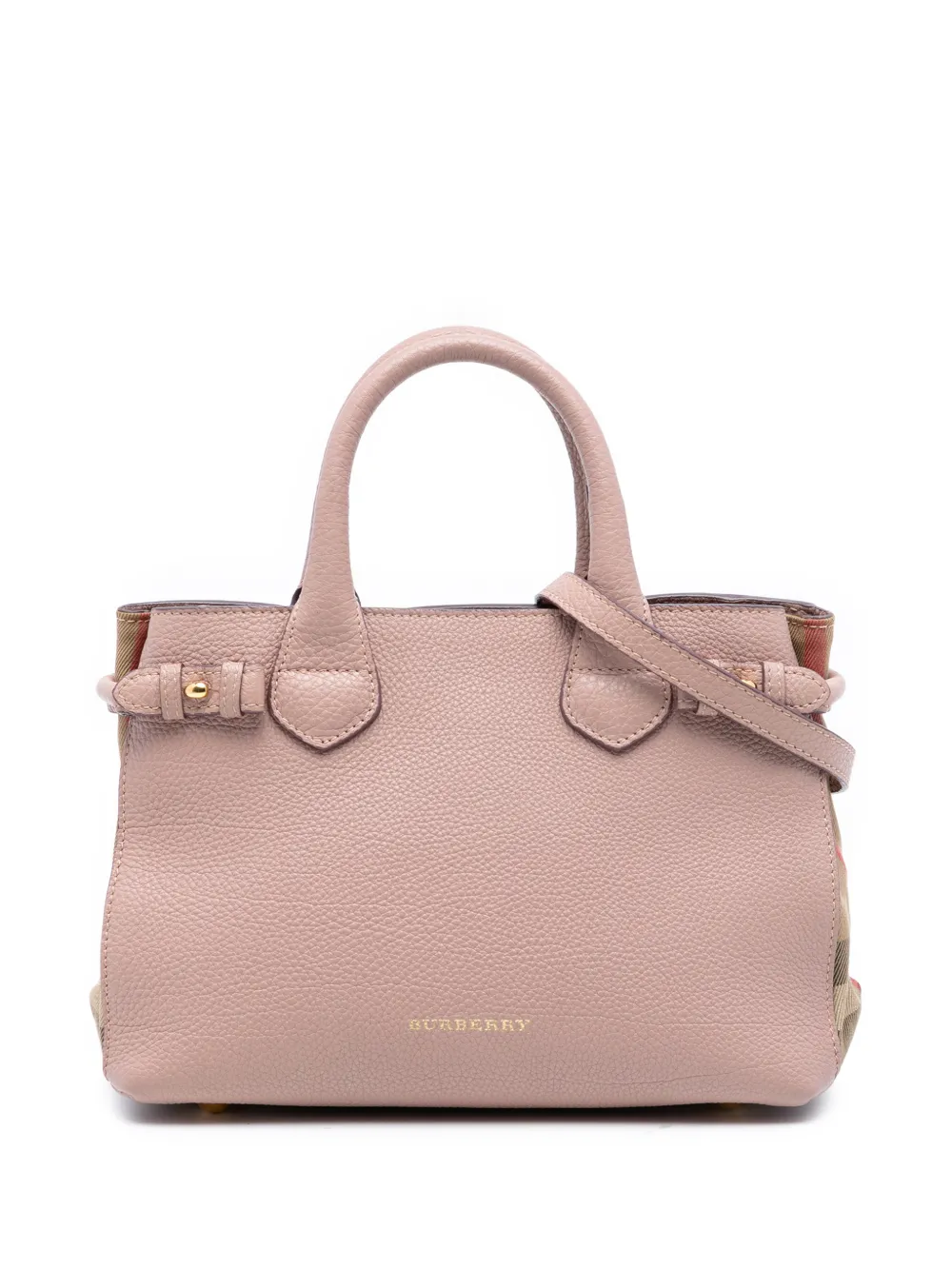 Burberry Pre-Owned 2000-2025 Small Calfskin and House Check Banner satchel - Rosa