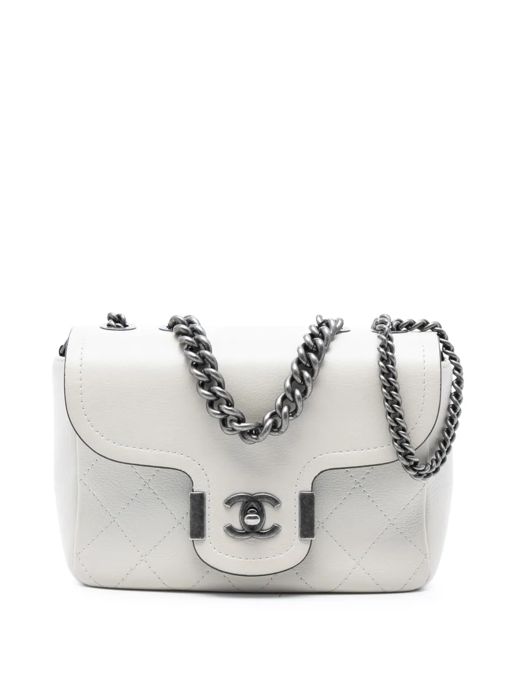 CHANEL Pre-Owned 2017-2018 Paris-Greece Calfskin Archi Chic Flap satchel - Bianco