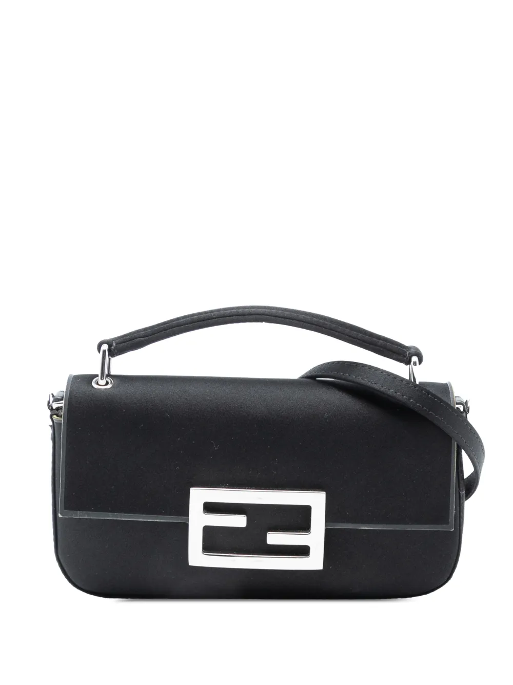 Fendi Pre-Owned 2010-2025 Satin Baguette Phone Pouch satchel - Nero