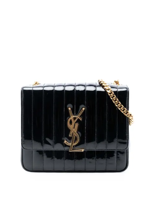 Saint Laurent Pre-Owned bolsa crossbody Vicky grande de charol 2018
