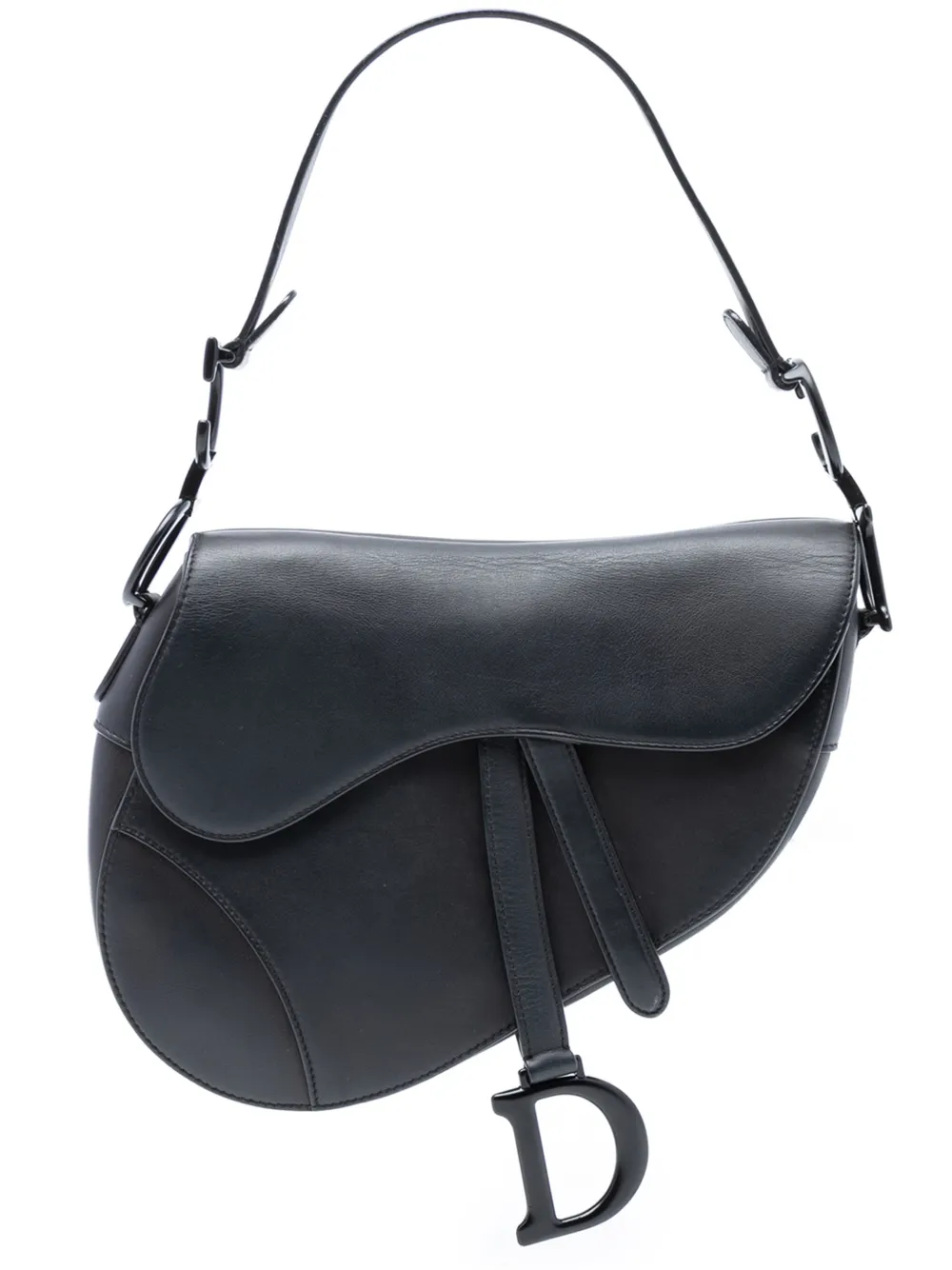 Christian Dior Pre-Owned 2019 Ultra Matte Calfskin Saddle Bag shoulder bag - Nero