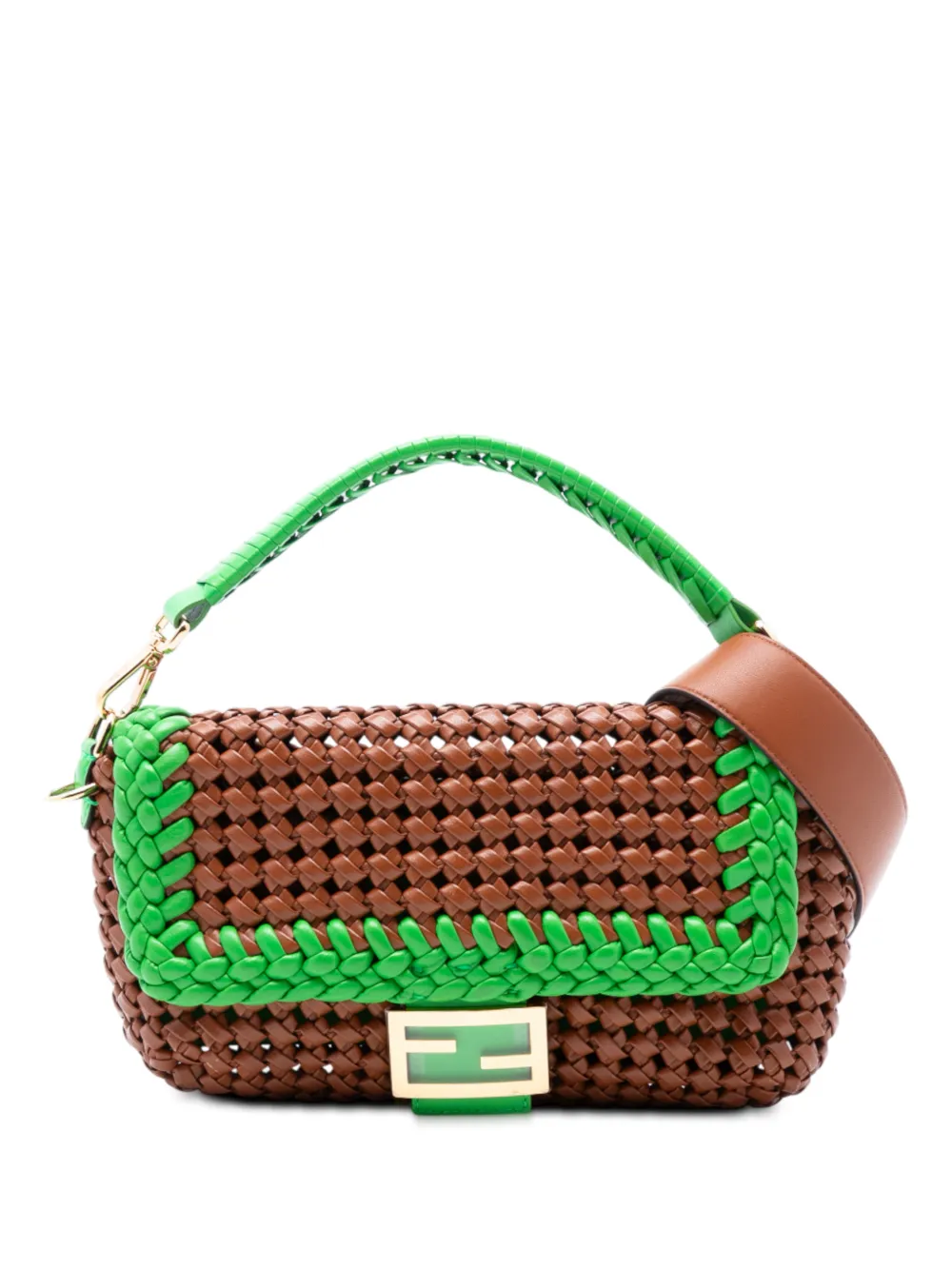 Fendi Pre-Owned 2010-2025 mittelgroße Baguette Satchel-Tasche - Braun