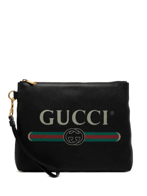 Gucci Pre-Owned bolsa de mano de piel con logo 2000-2015
