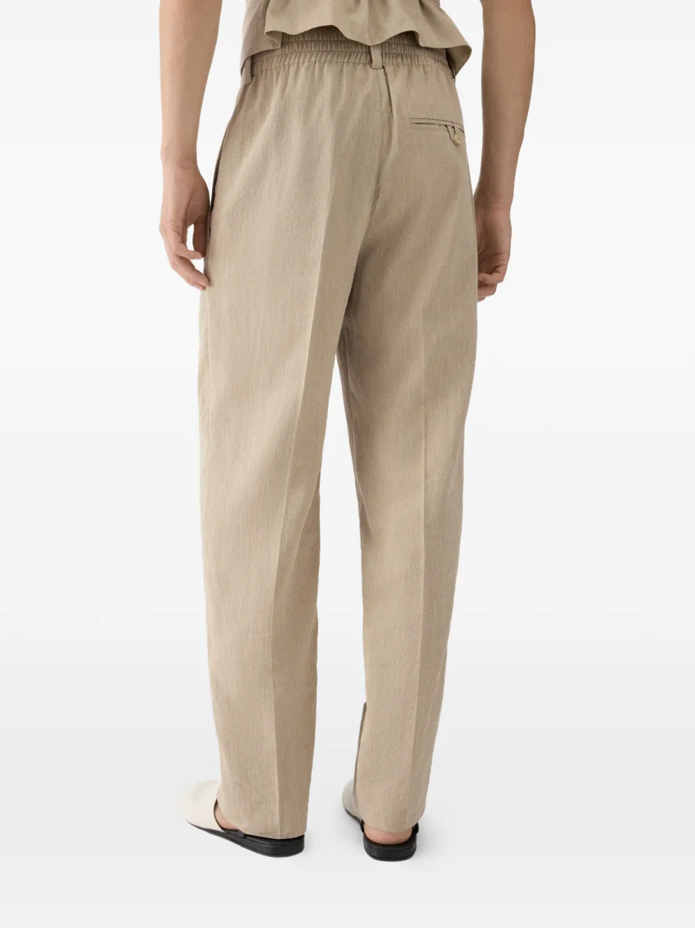 Jacquemus Croisière geplooide broek Beige