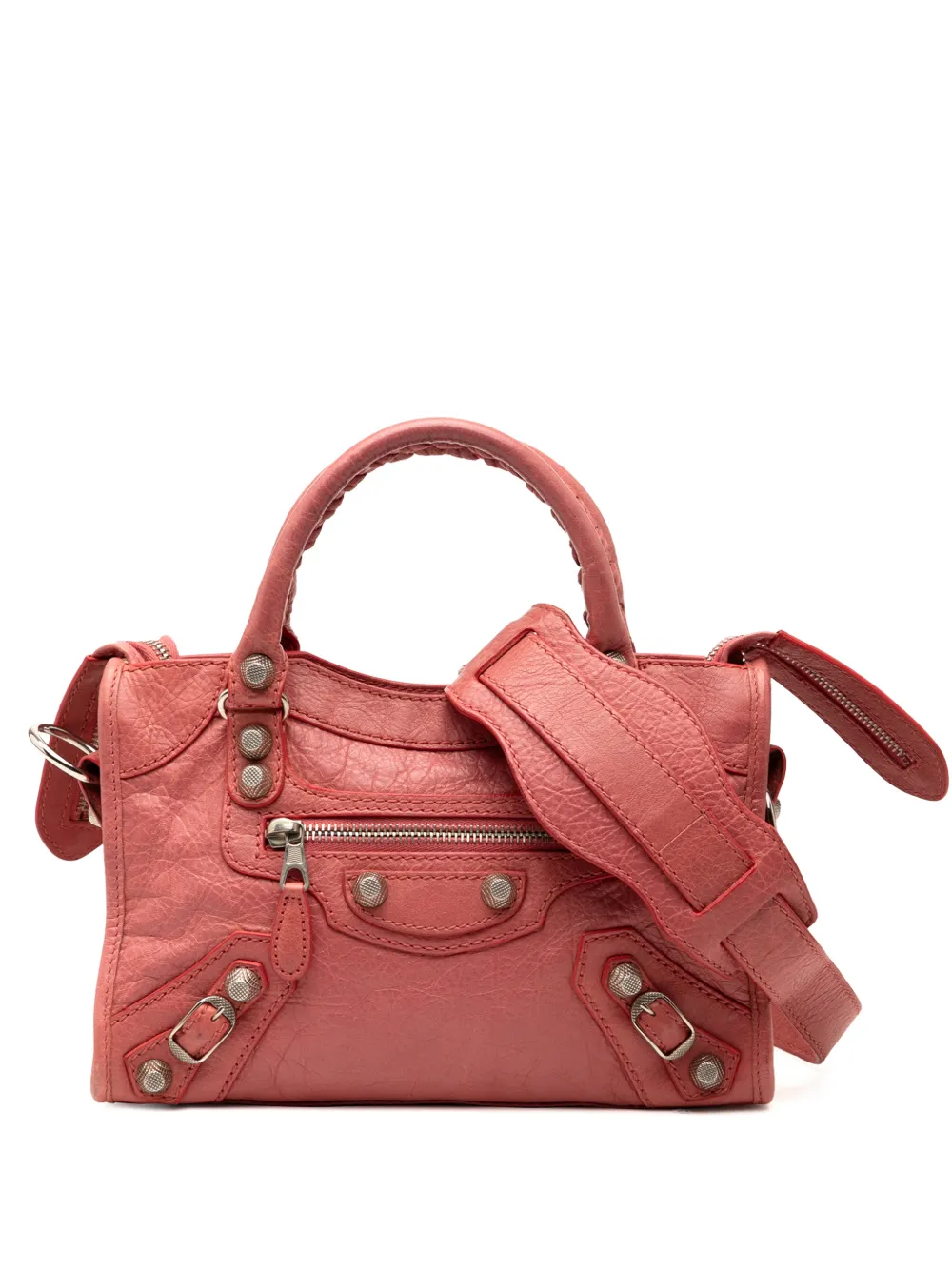 Balenciaga Pre-Owned 2013 Mini Lambskin Motocross Giant 21 City satchel - Rosso