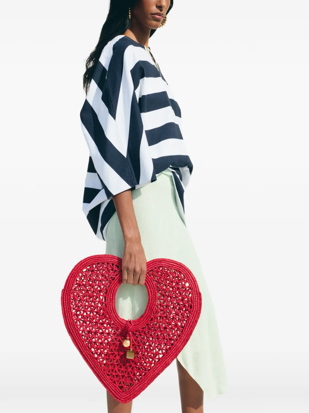 Jacquemus Spiaggia Coeur shopper Rood