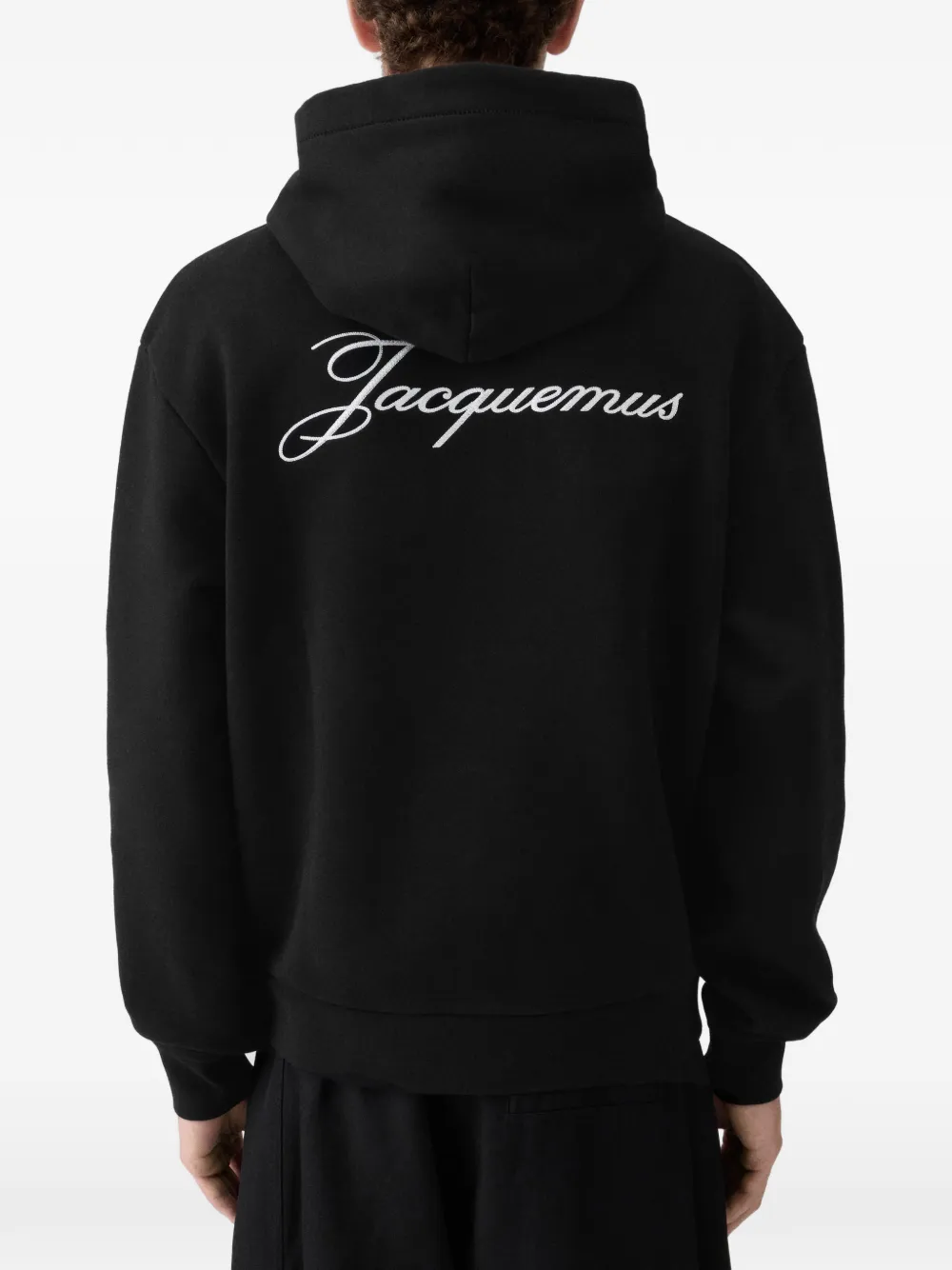 Jacquemus Hoodie met logodetail Zwart