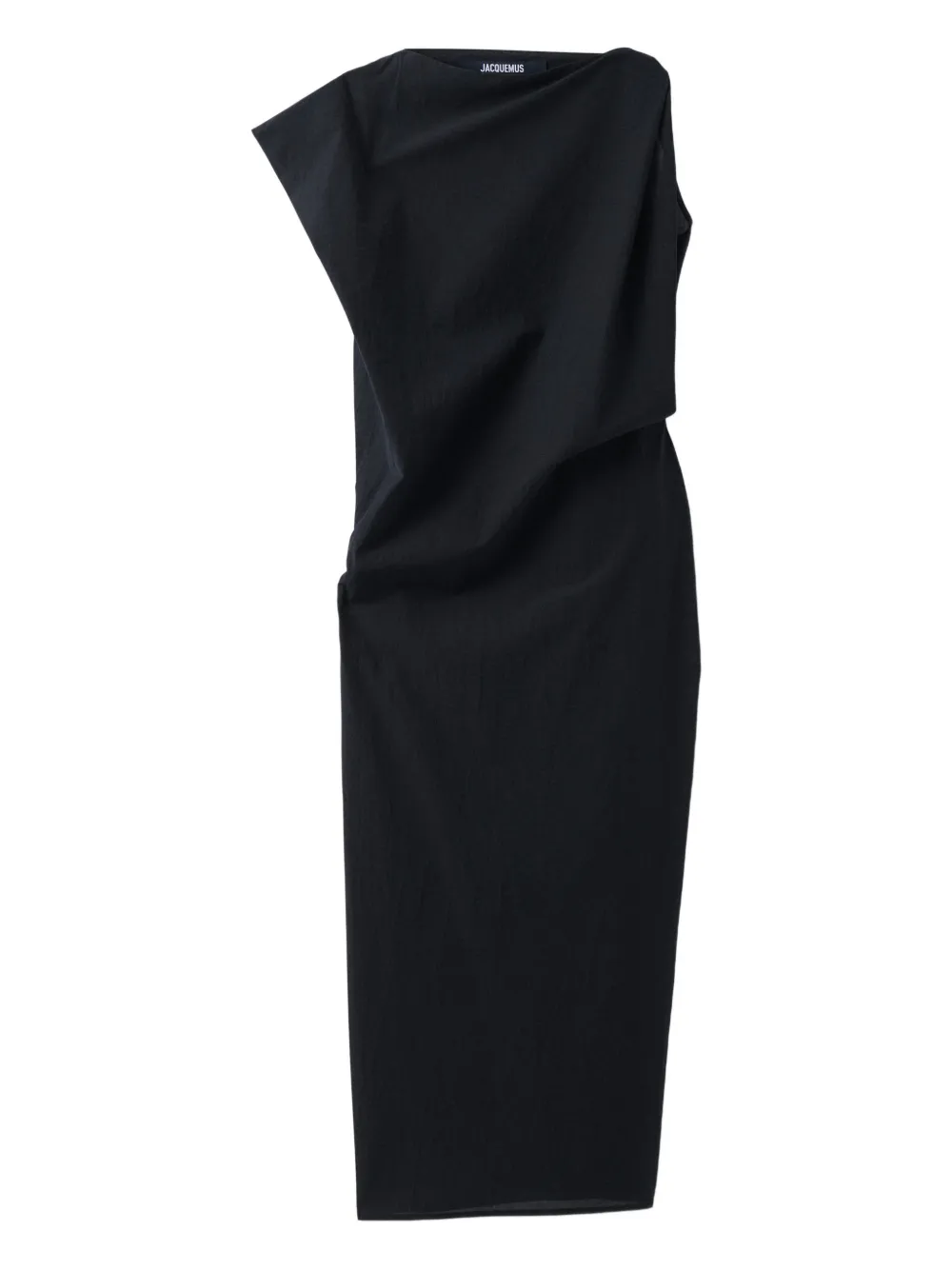 Jacquemus draped midi dress - Schwarz