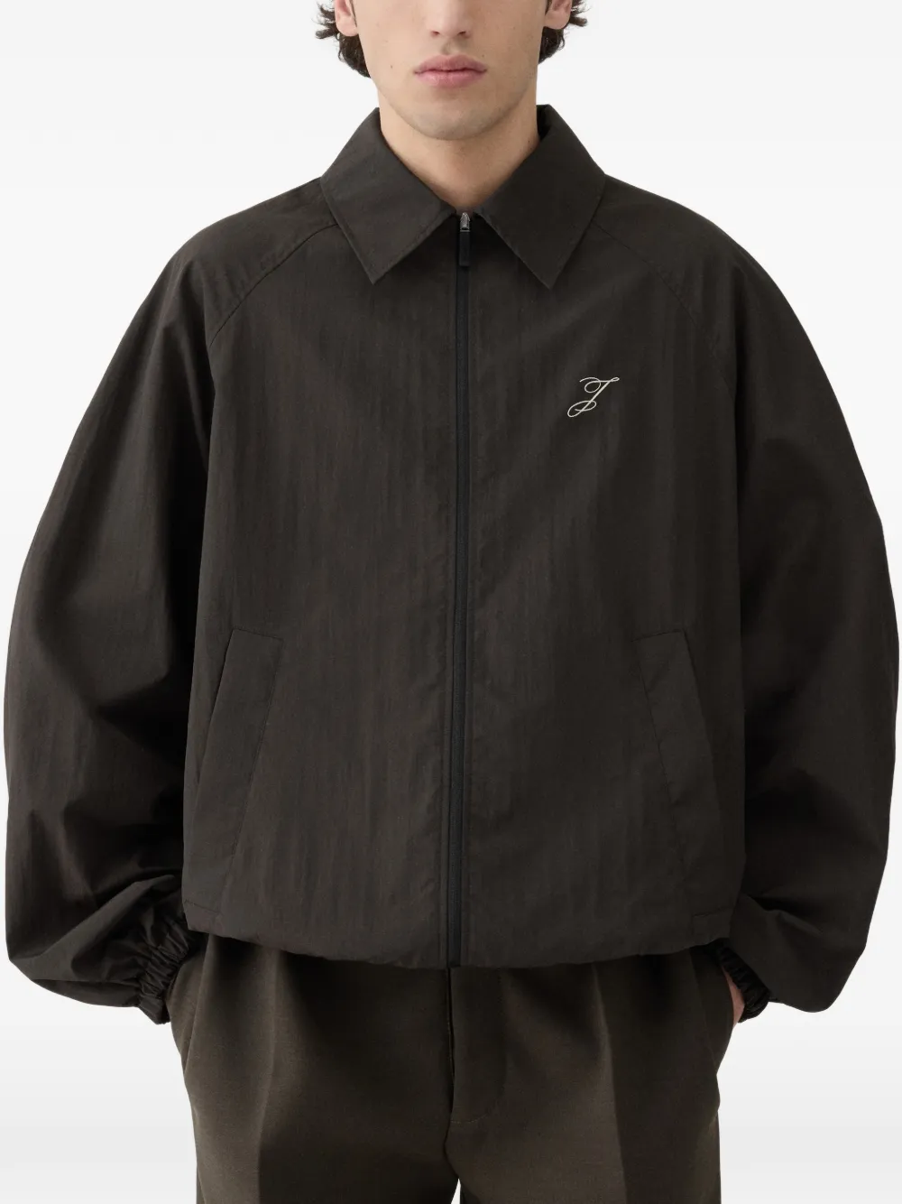  Jacquemus Embroidered-logo Jacket - Brown 