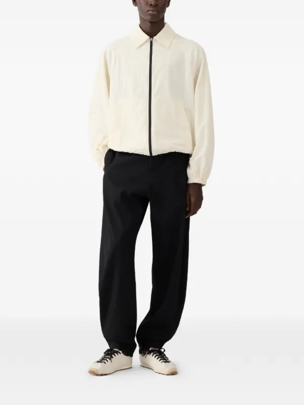 Jacquemus zip-front Elasticated Jacket | White | FARFETCH JO