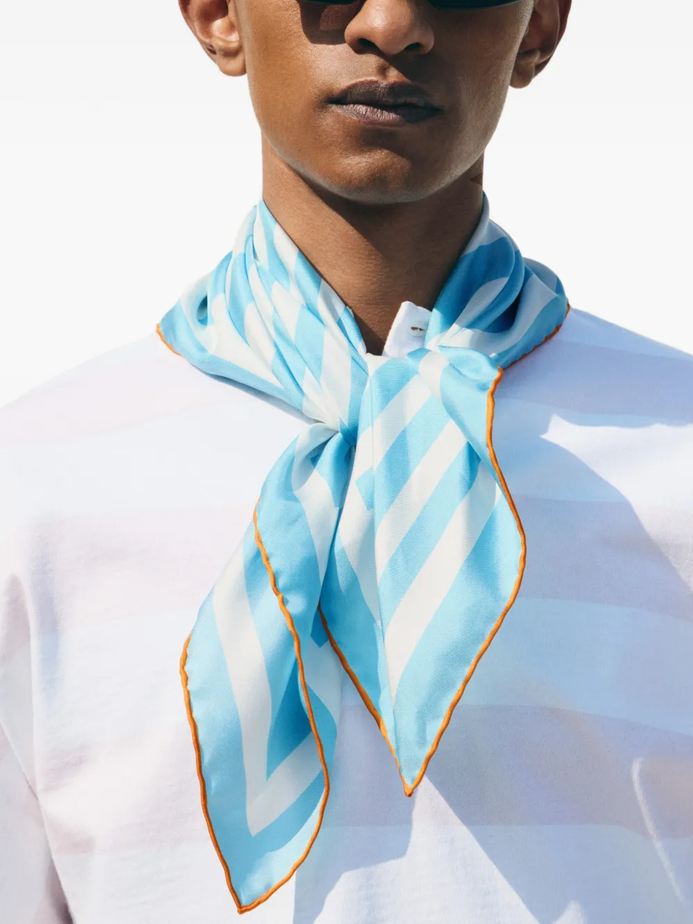 Jacquemus Gestreepte sjaal Blauw