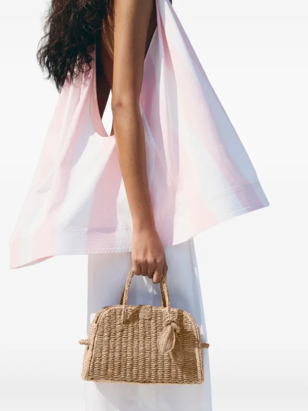 Jacquemus Small Turismo Raffia Bag | Neutrals | FARFETCH