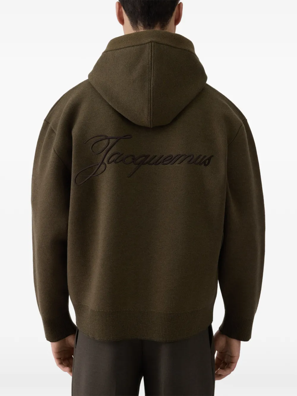 Jacquemus Piqué vest met capuchon en rits Groen